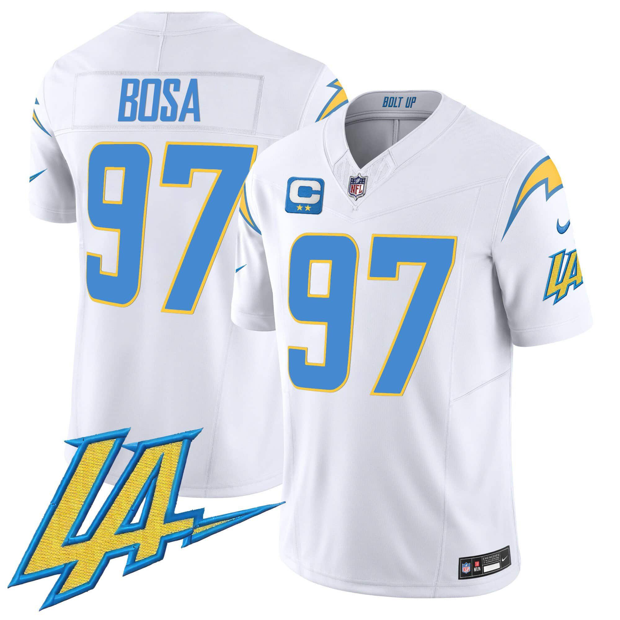 Men Los Angeles Chargers #97 Bosa White 2024 Nike Vapor Limited NFL Jersey->indianapolis colts->NFL Jersey